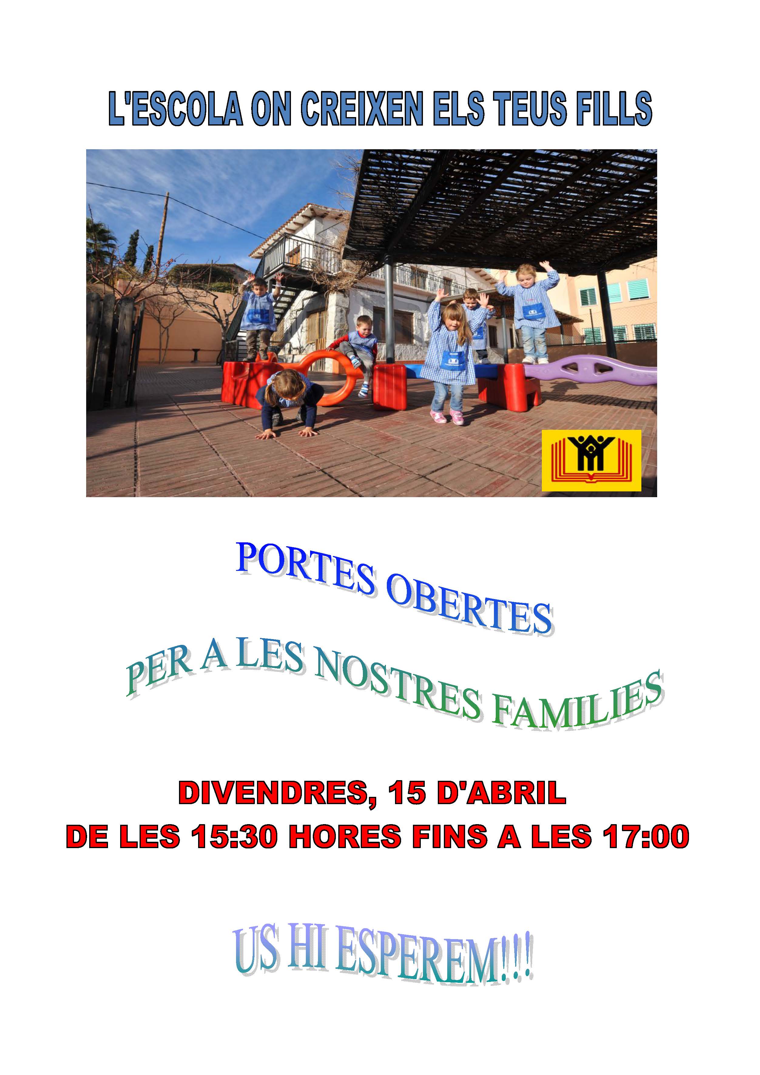 CARTELL PORTES OBERTES PER A FAMILIES